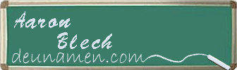 Aaron Blech Visitenkarte